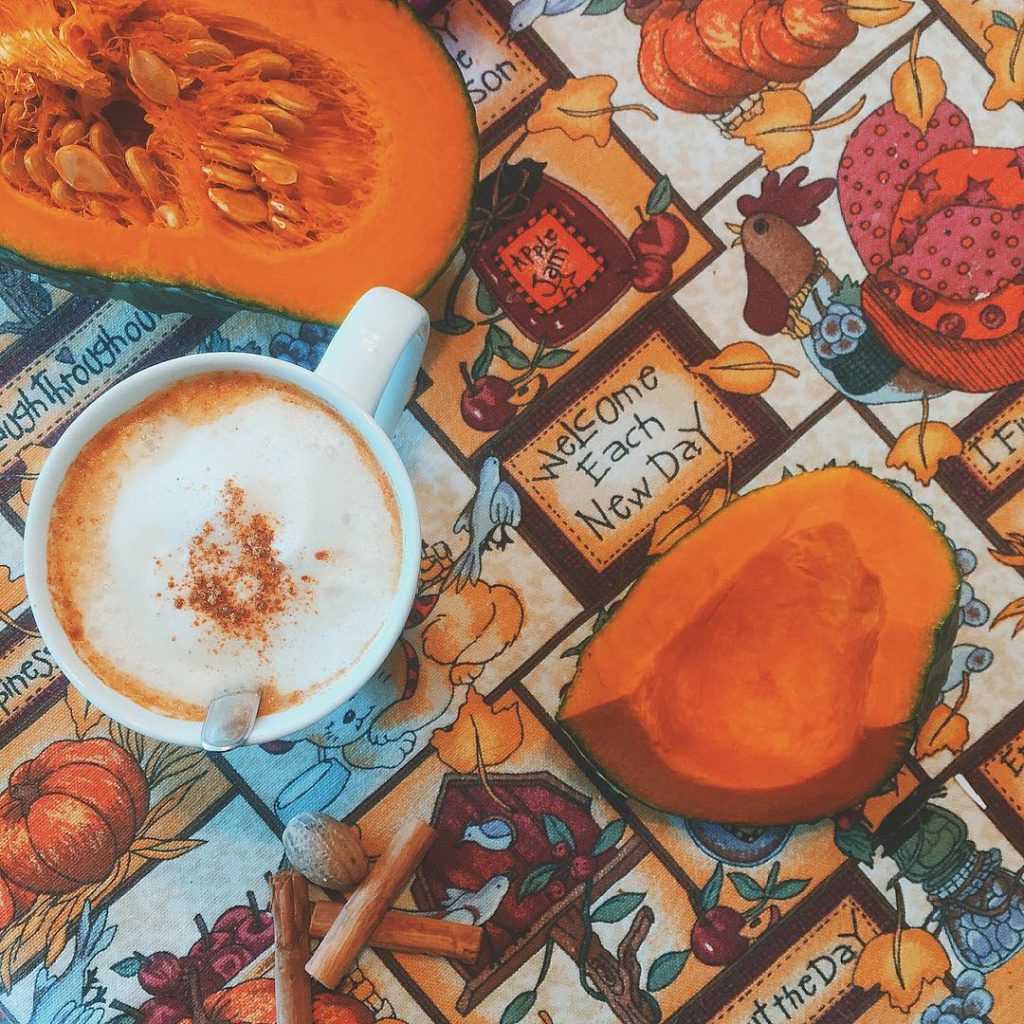 Super super delicious #vegan #pumpkinspicelatte  #pumpkin #cinnamon #almondmilk #espresso #ginger #nutmeg