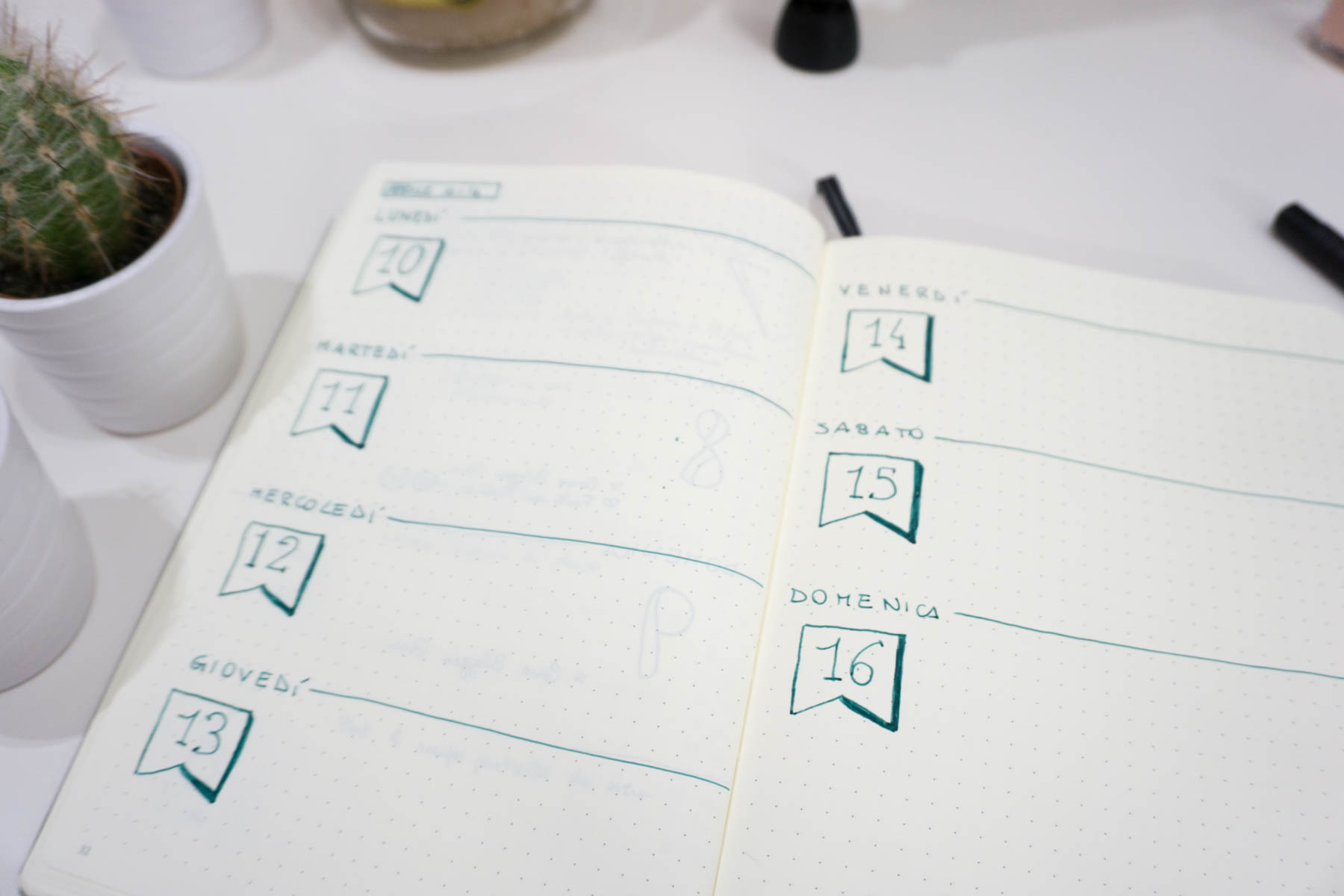 bullet journal aprile set up