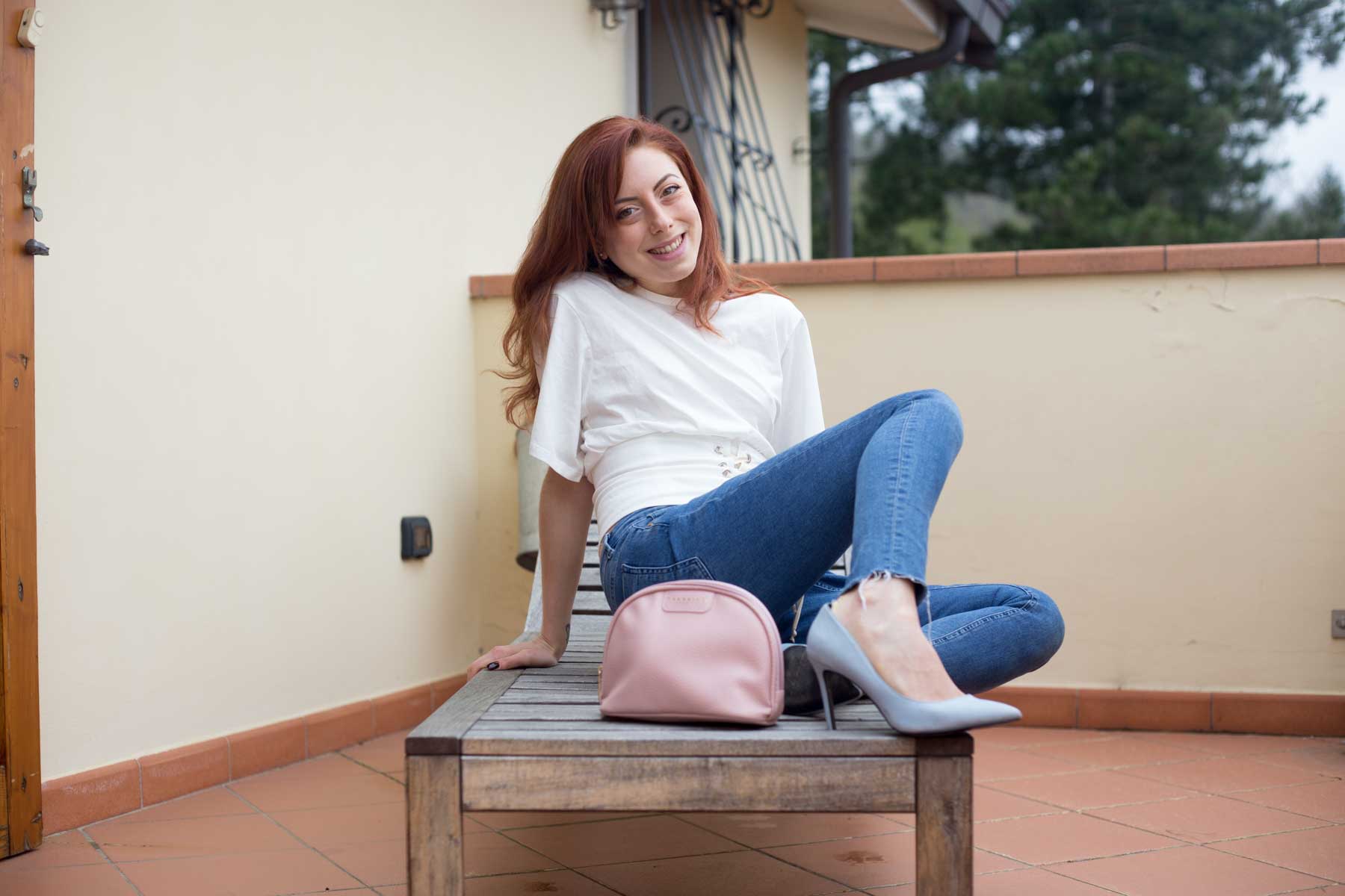 tshirt con corsetto