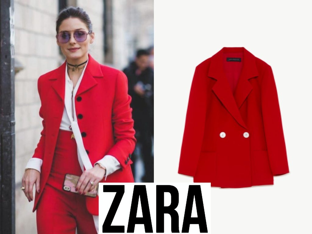 Giacca rossa olivia palermo