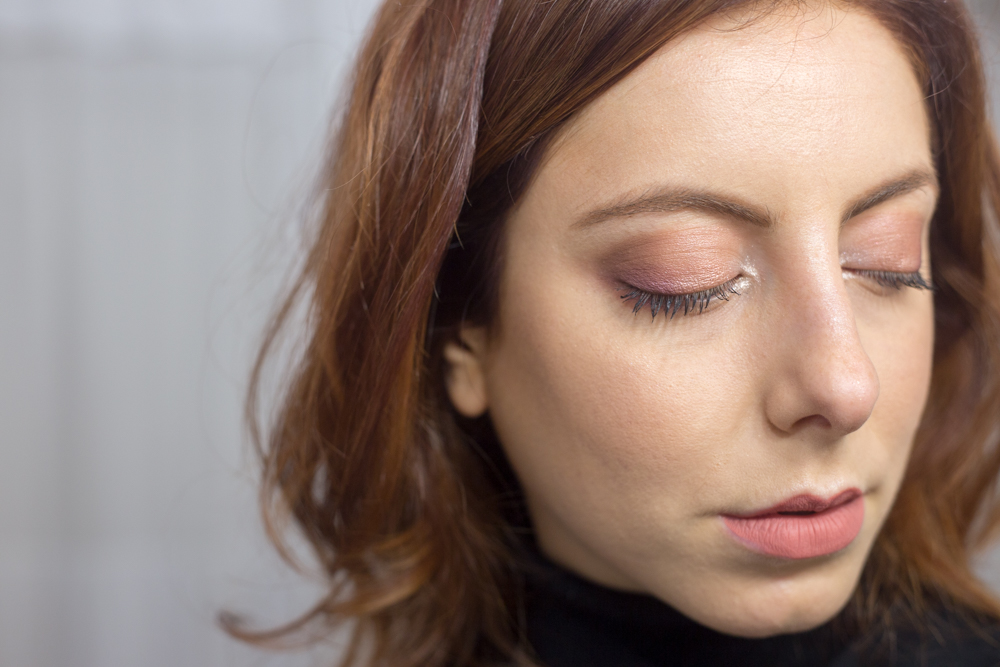 chocolate gold palette makeup look