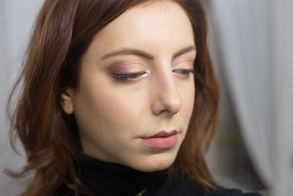 chocolate gold palette makeup look