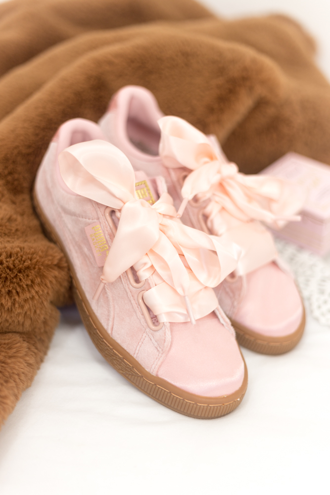 puma basket bow rosa