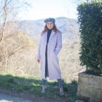 outfit cappotto con perle