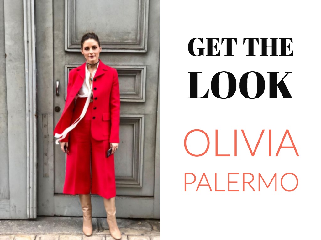 Olivia Palermo outfit completo rosso