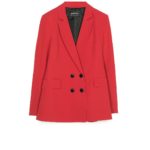 blazer doppio petto rosso stradivarius