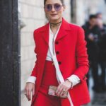 Olivia Palermo outfit completo rosso