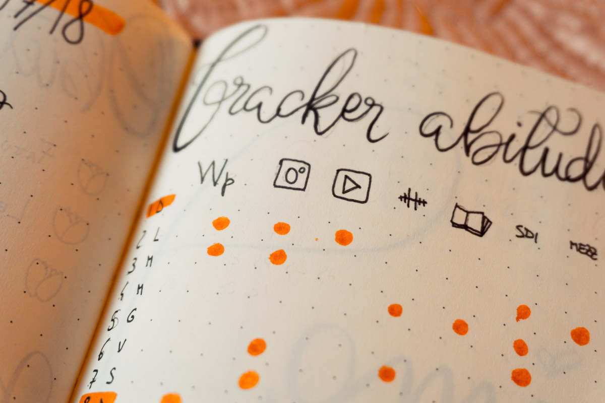 ESSERE PRODUTTIVI tracker bullet journal