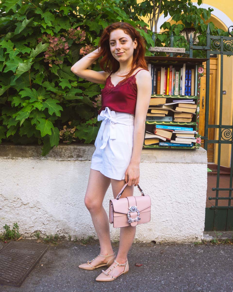 summer lookbook 2018 outfit con ballerine con borchie