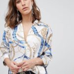 river island blusa stampa foulard