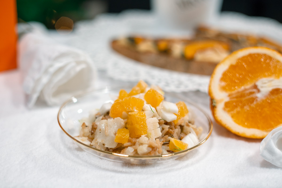 insalata di riso cavolfiore finocchio e arancia