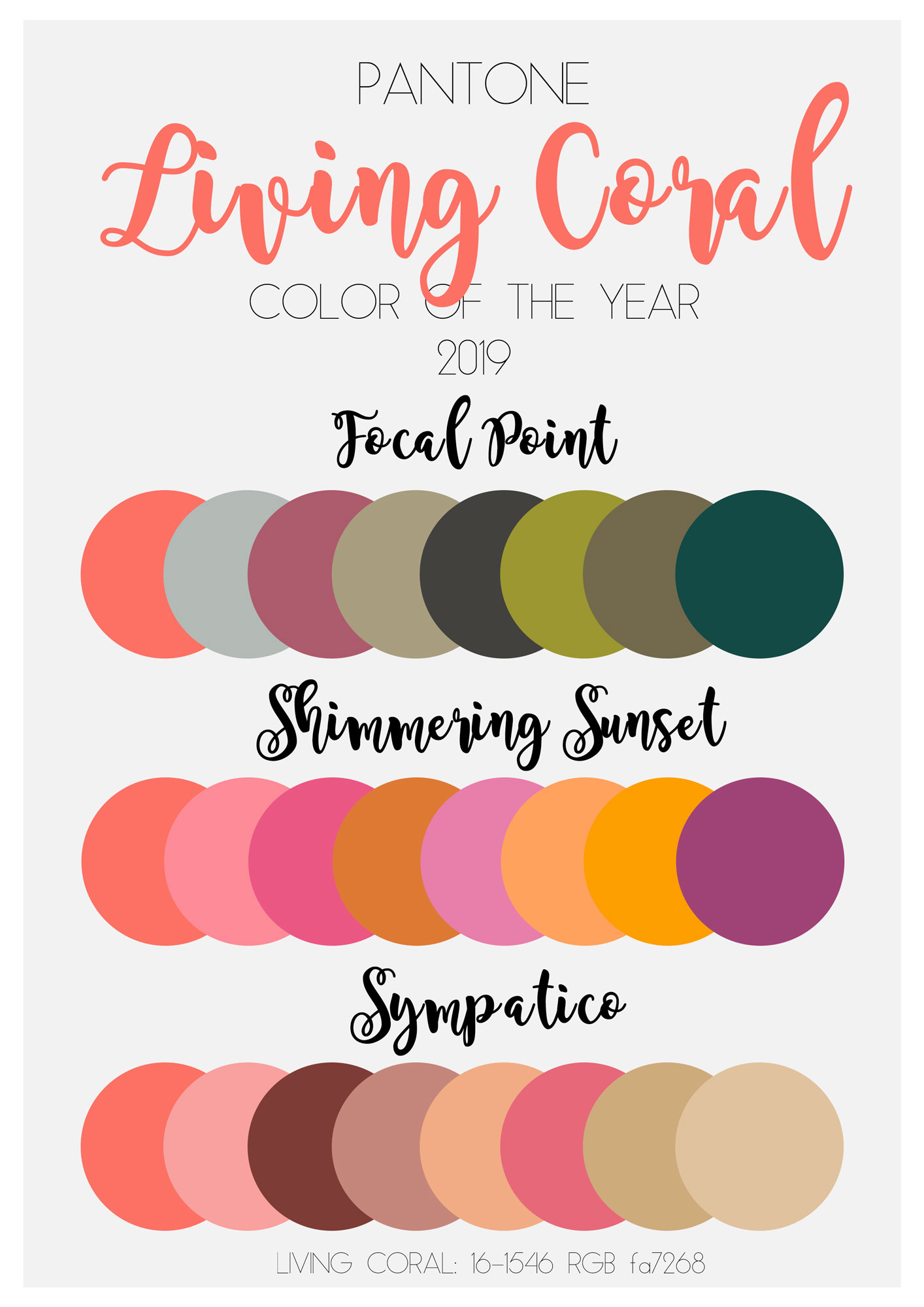 abbinamenti living coral colore pantone 2019