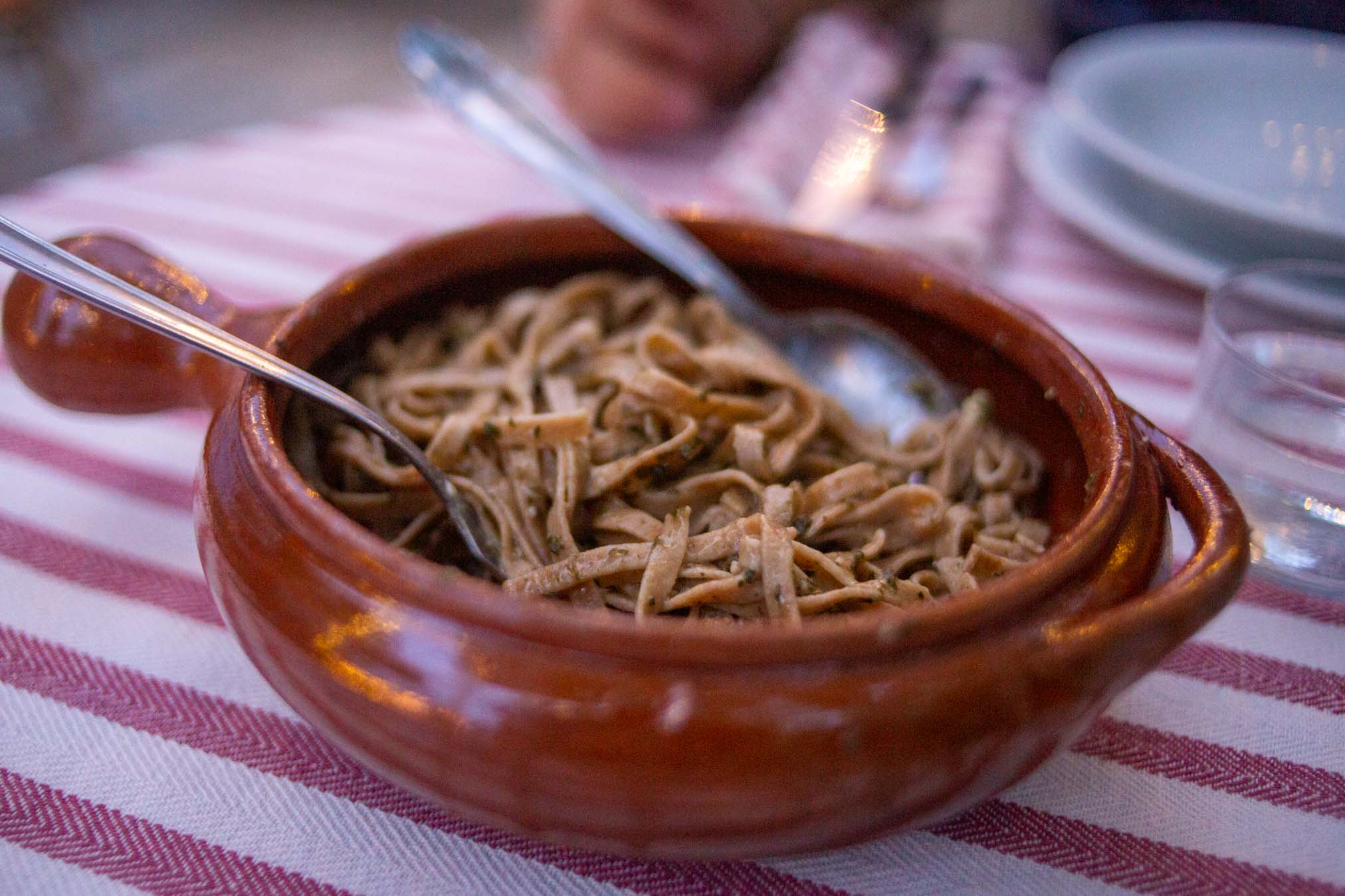 tagliatelle di farro mono cocco al pesto di menta