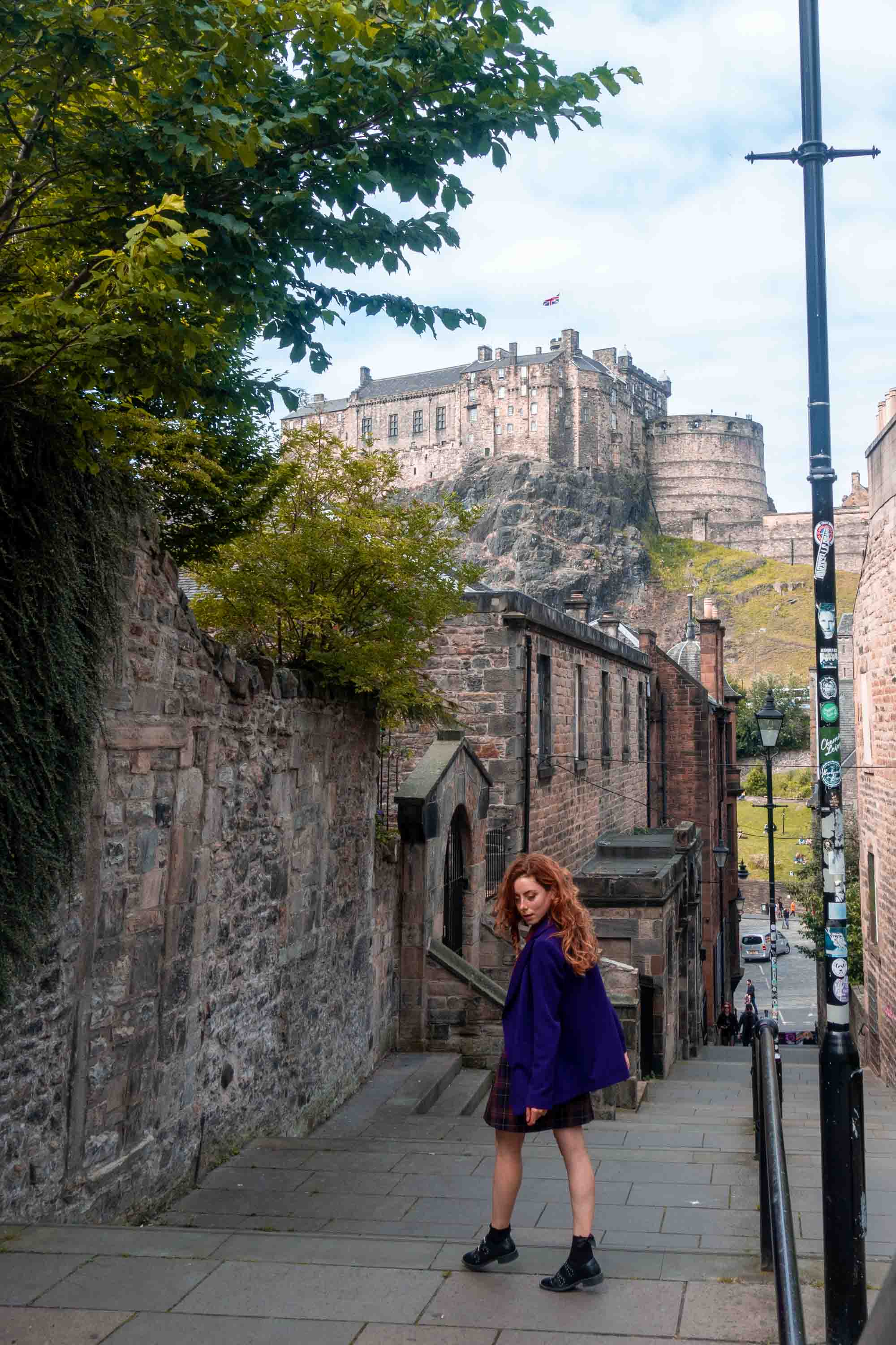 Vista sul castello di Edimburgo
