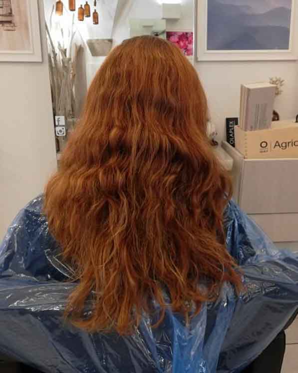 capelli rossi ramati dopo un mese e mezzo dalla colorazione