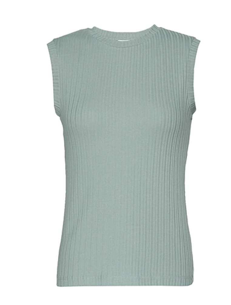 Maglioncino smanicato verde salvia