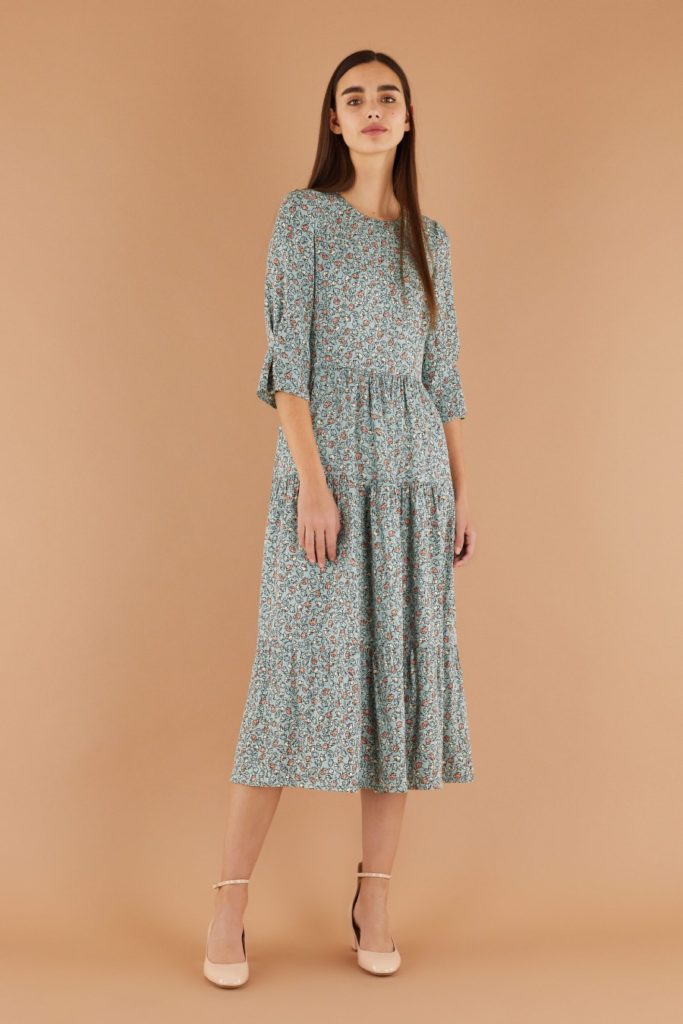 abito a balze fantasia