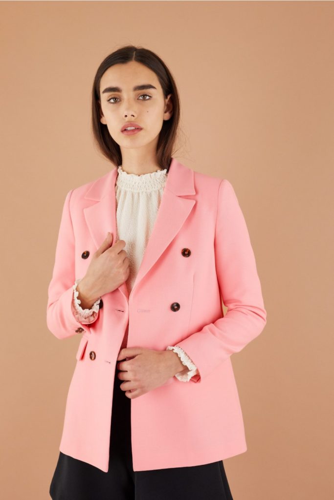 giacca dopiopetto rosa