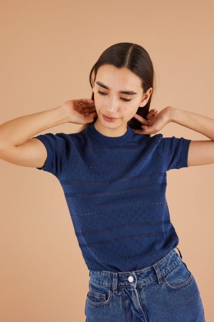 maglia cotone traforato