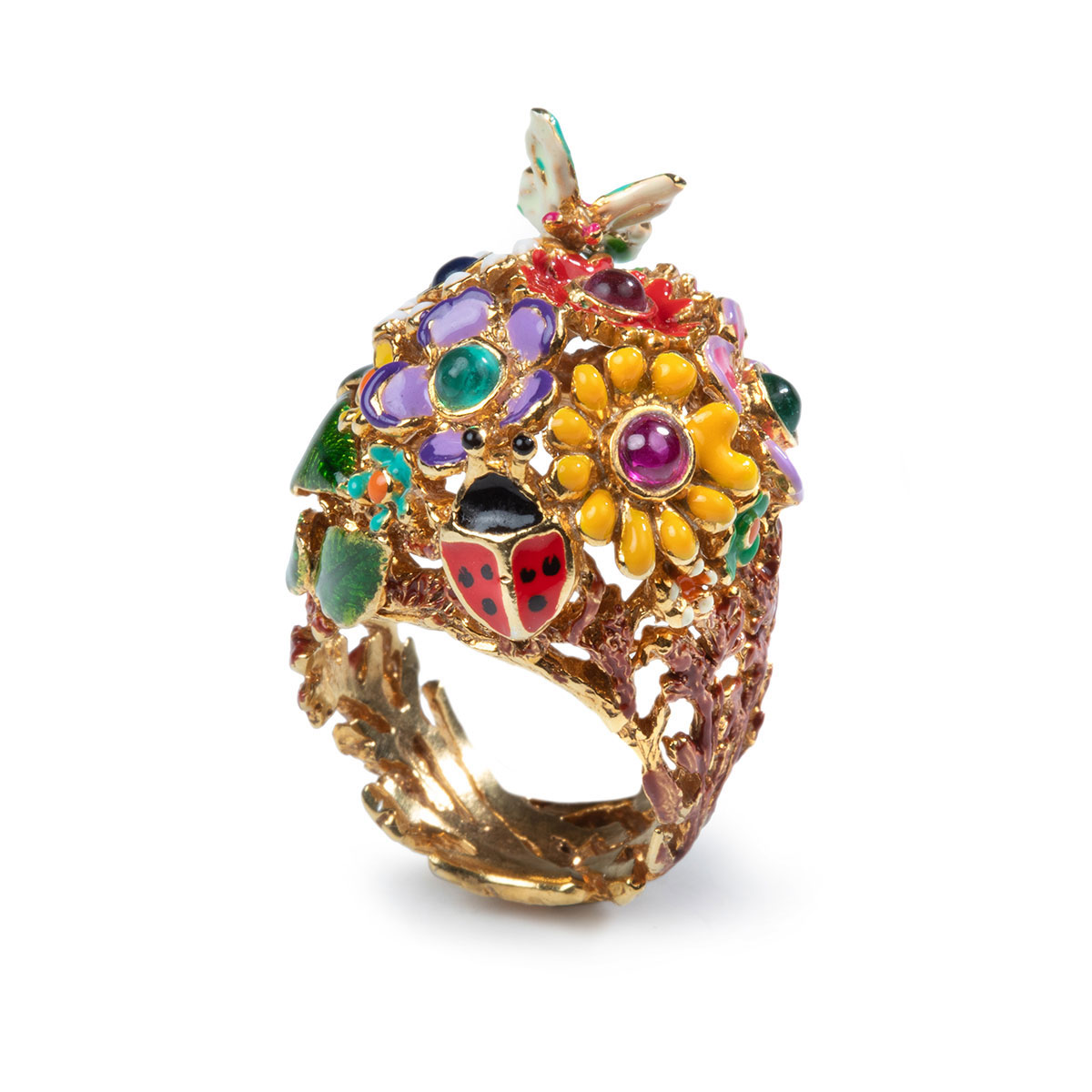 anello dorato-farfalla-giardino-segreto-gioielli a forma di animali